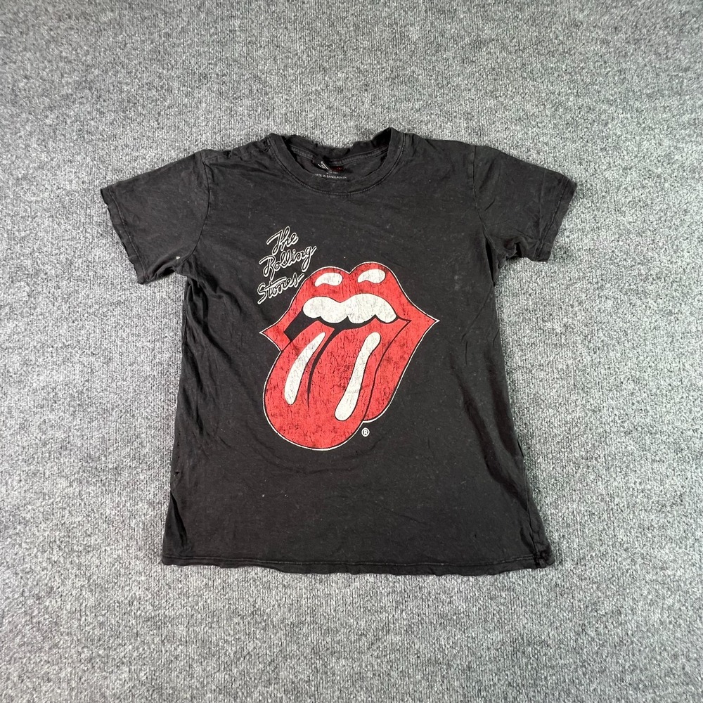 The Rolling Stones T-Shirt Mens S Black Cotton On Rock Band Concert Tee